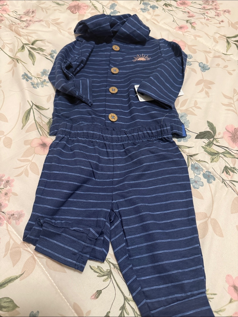 Adorable carters Navy Striped Kids Bottoms - Blue baby boy size 3 months cotton